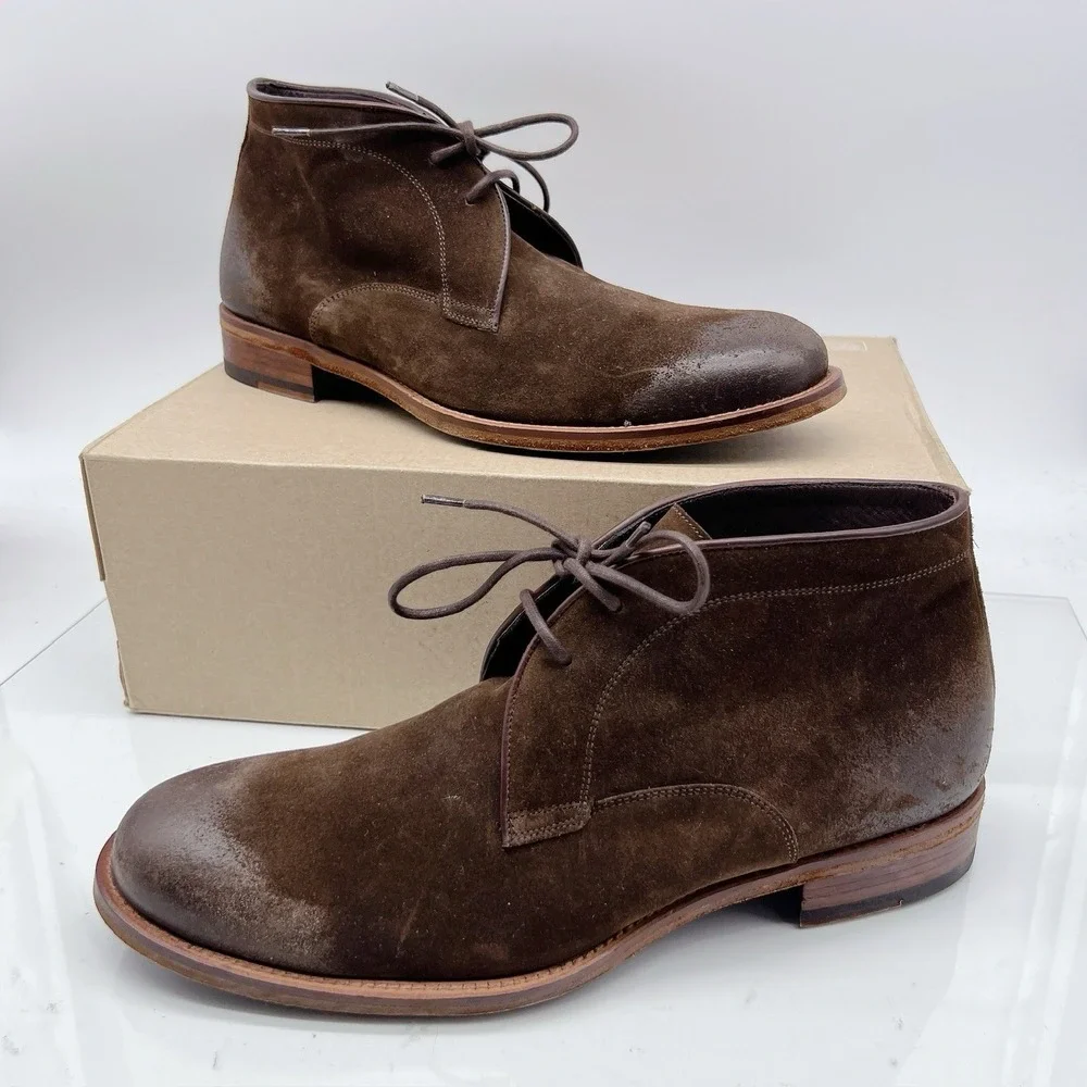 Magnanni Men's Mundo Chukka Boots Brown Suede US 9.5